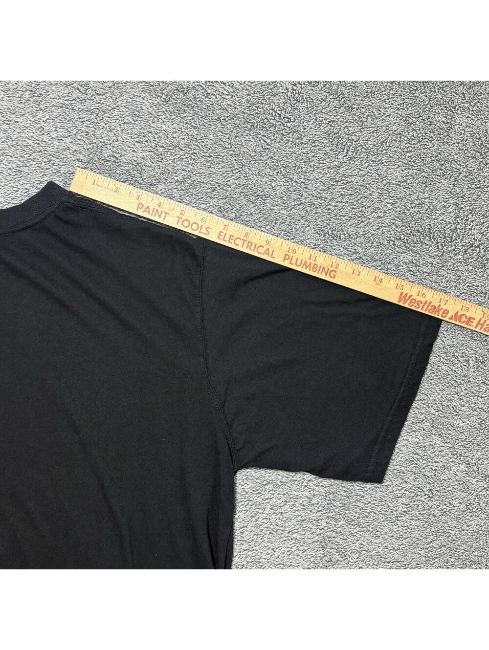 CHAMPION Men’s XL 100% Cotton Solid Black T-shirt - Picture 12 of 12